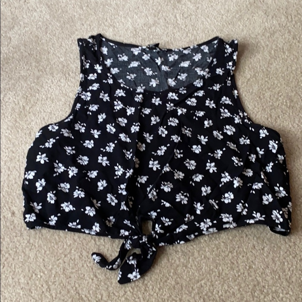 Black and white flower shirt